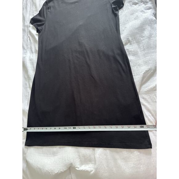 Calvin Klein Little Black Dress Embellished Logo Gold Short Sleeve Women's XL - Picture 7 of 7
